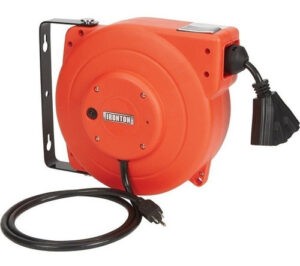 Carrete Con Extensión Eléctrica, Retráctil 40 Pies