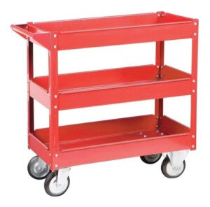 Carrito De Servicio De 3 Niveles Rojo