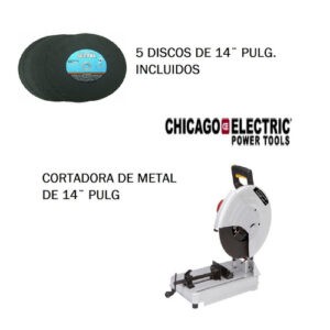 Cortadora De Metal 14¨ Pulgadas Con 5 Pc De Discos 14 ¨