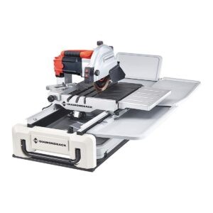 Sierra húmeda para losetas de 15 amperios y 10 in con mesa deslizante y capacidad de corte extendida